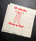 Oh What Fun Red Bow Birthday Christmas Pink Red December 1st Birthday Christmas Personalized Cocktail, Luncheon or Dinner Napkins Set of 25
