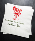 Tini Bit Merry Holiday Martini Christmas Party Jingle & Mingle Friendsmas Holiday Party Cocktail Luncheon or Dinner Napkins Set of 25