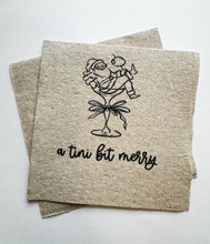 Load image into Gallery viewer, Tini Bit Merry Santa Martini Christmas Party Jingle &amp; Mingle Friendsmas Holiday Cocktail Party Kraft Cocktail or Dinner Napkins Set of 25
