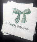 Santa Baby Christmas Baby Shower Santa Baby Gender Reveal Christmas Reveal December Gender Reveal Cocktail or Luncheon Napkins, Set of 25