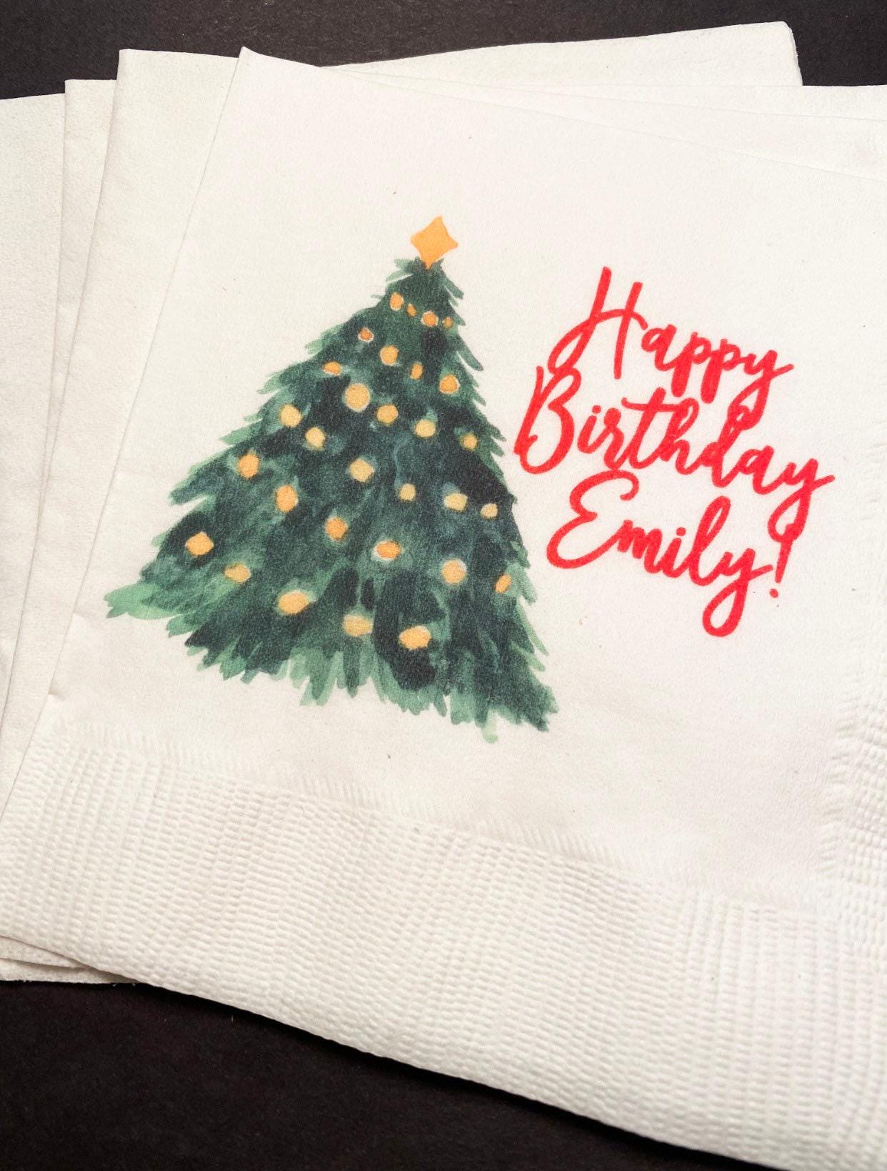 Winter Birthday December Christmas Birthday Party Winter Onederland Nutcracker Oh What Fun Personalized Cocktail Napkins, Set of 25