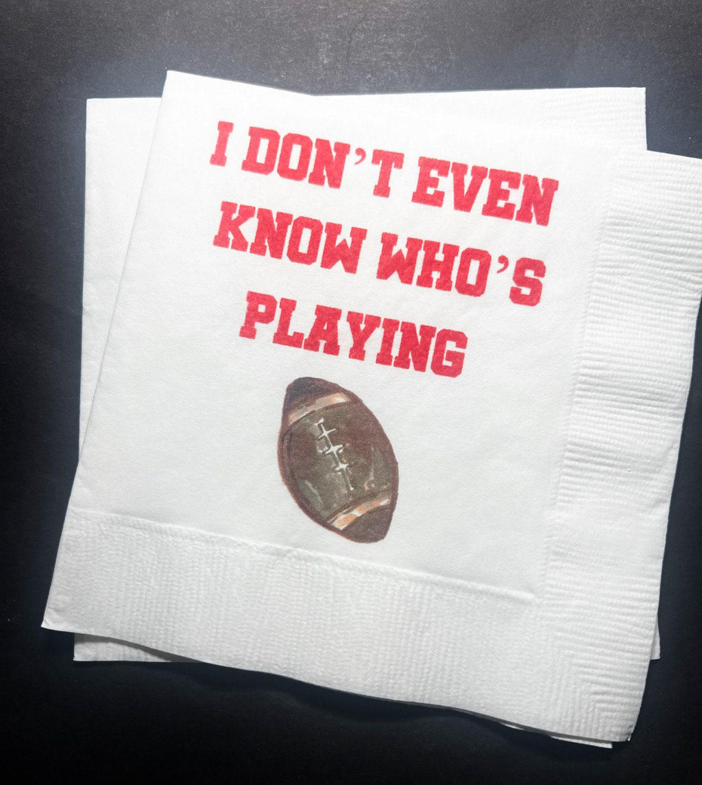 Team Halftime Football Party Funny Super Football Game Big Game Football Era Cocktail or Luncheon Napkins, Set of 25