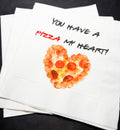 Pizza My Heart Valentine Pizza Valentines Day Party Singles Party Galentines Cocktail or Luncheon Napkins, Set of 25