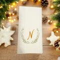 Holiday Guest Towels Christmas Linen Feel Ultra Ply White Disposable Towel Christmas Dinner Napkin Personalized Paper Hand Towels, Set of 20