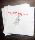 Merry Little Baby Shower Winter Christmas December Baby Shower Winter Holiday Baby Cocktail, Luncheon or Dinner Napkins Set of 25