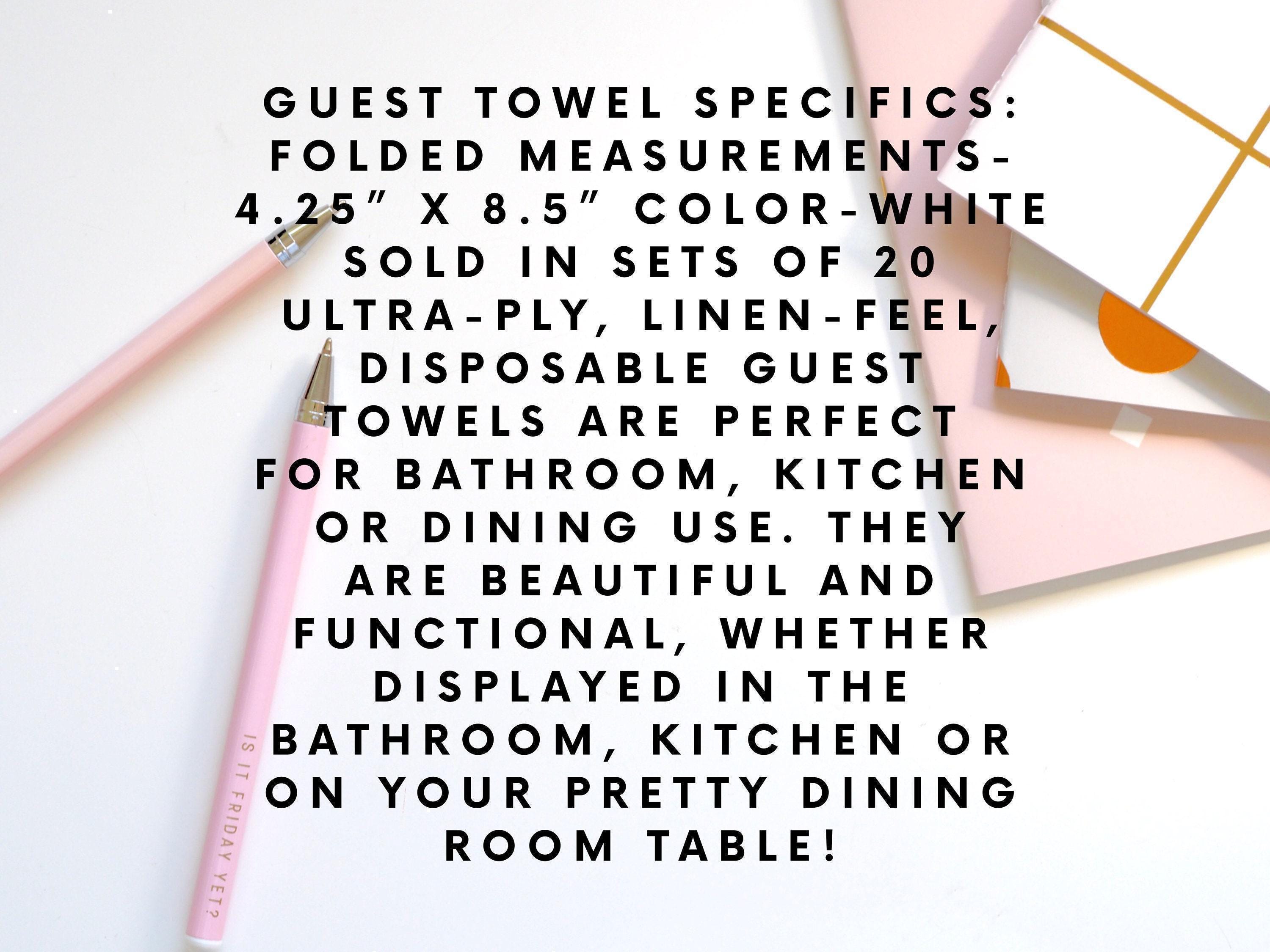 Christmas Guest Towels Linen Feel Ultra Ply White Disposable Towel Dinner Napkin Santa Baby Holiday Christmas Paper Hand Towels, Set of 20