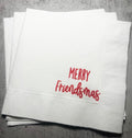 Friendsmas Christmas Party Very Merry Friendsmas It’s giving Friendsmas Funny Christmas Cocktail, Luncheon or Dinner Napkins Set of 25