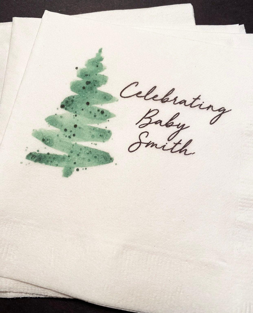 Baby It's Cold Outside Winter Christmas Baby Shower Birthday December Shower Personalized Cocktail, Luncheon or Dinner Napkins Set of 25