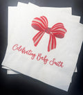 Santa Baby Christmas Baby Shower Santa Baby Gender Reveal Christmas Reveal December Gender Reveal Cocktail or Luncheon Napkins, Set of 25
