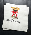 Tini Bit Merry Red Bow Espresso Martini Christmas Party Friendsmas Holiday Cocktail Party Cocktail Luncheon or Dinner Napkins Set of 25