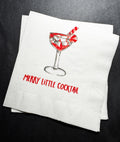 Tini Bit Merry Little Cocktail Holiday Martini Christmas Party Jingle & Mingle Friendsmas Cocktail Luncheon or Dinner Napkins Set of 25