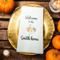Fall Guest Towels Thanksgiving Linen Feel Ultra Ply White Disposable Towel Dinner Napkin Personalized Paper Hand Towels, Set of 20