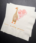 One Silly Goose 1st Birthday First Birthday Goose Preppy Goose Birthday Party  Cocktail, Luncheon or Dinner Napkins Set of 25
