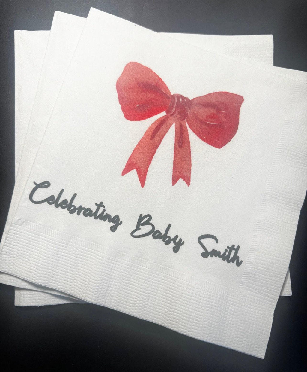 Santa Baby Christmas Baby Shower Santa Baby Gender Reveal Christmas Reveal December Gender Reveal Cocktail or Luncheon Napkins, Set of 25