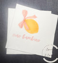 Ciao Bambino Lemon Oh Baby Pink Bow Italian Baby Shower Lemon Baby Shower Summer Lemon Baby Cocktail, Luncheon or Dinner Napkins Set of 25