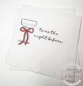 Twas the Night Wedding Rehearsal Dinner Napkins Christmas Rehearsal Dinner December Rehearsal Dinner  Red Bow Cocktail Napkins, Set of 25
