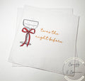 Twas the Night Wedding Rehearsal Dinner Napkins Christmas Rehearsal Dinner December Rehearsal Dinner  Red Bow Cocktail Napkins, Set of 25