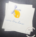 Ciao Bambino Lemon Oh Baby Blue Bow Italian Baby Shower Lemon Baby Shower Summer Lemon Baby Cocktail, Luncheon or Dinner Napkins Set of 25