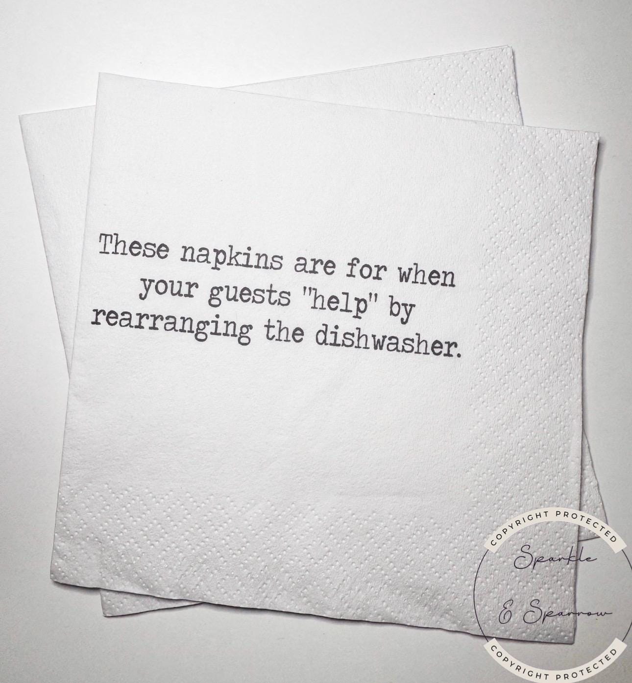 Hostess Gift Holiday Hostess Gift Thanksgiving Napkins Friendsgiving Napkins Christmas Hostess Gift Funny Snarky Cocktail Napkins, Set of 25