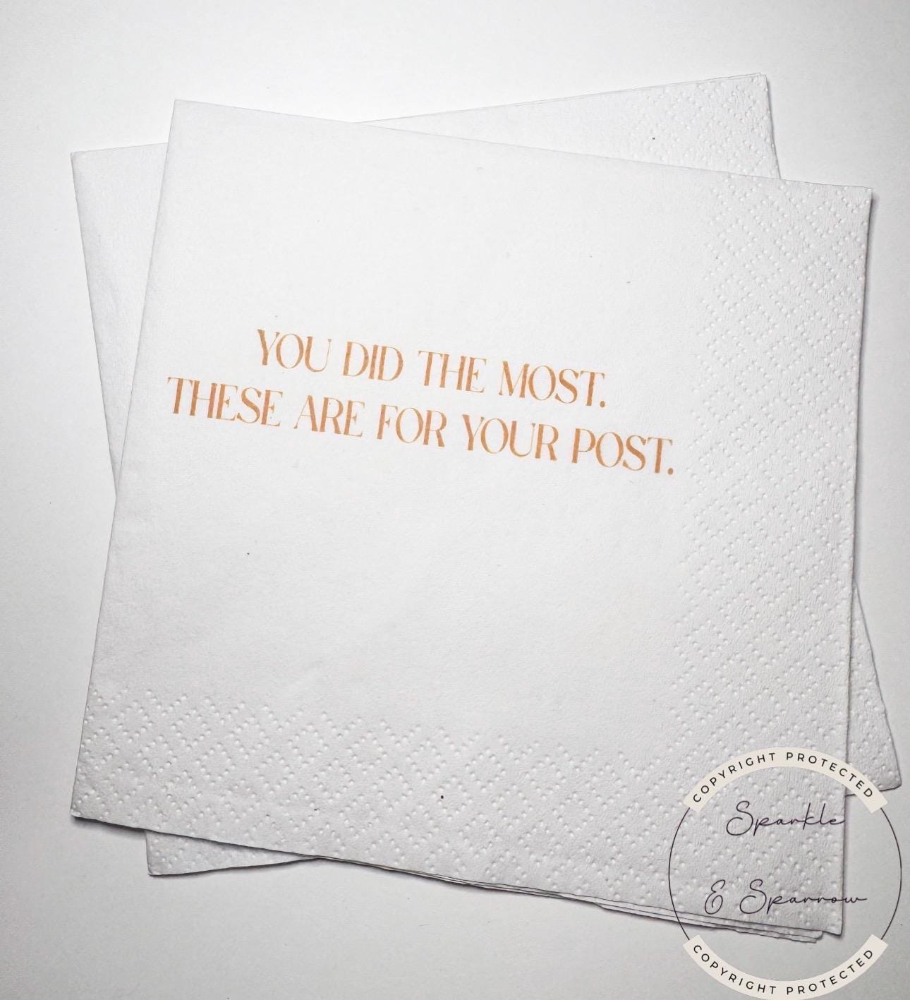 Hostess Gift Holiday Hostess Gift Thanksgiving Napkins Friendsgiving Napkins Christmas Hostess Gift Funny Snarky Cocktail Napkins, Set of 25