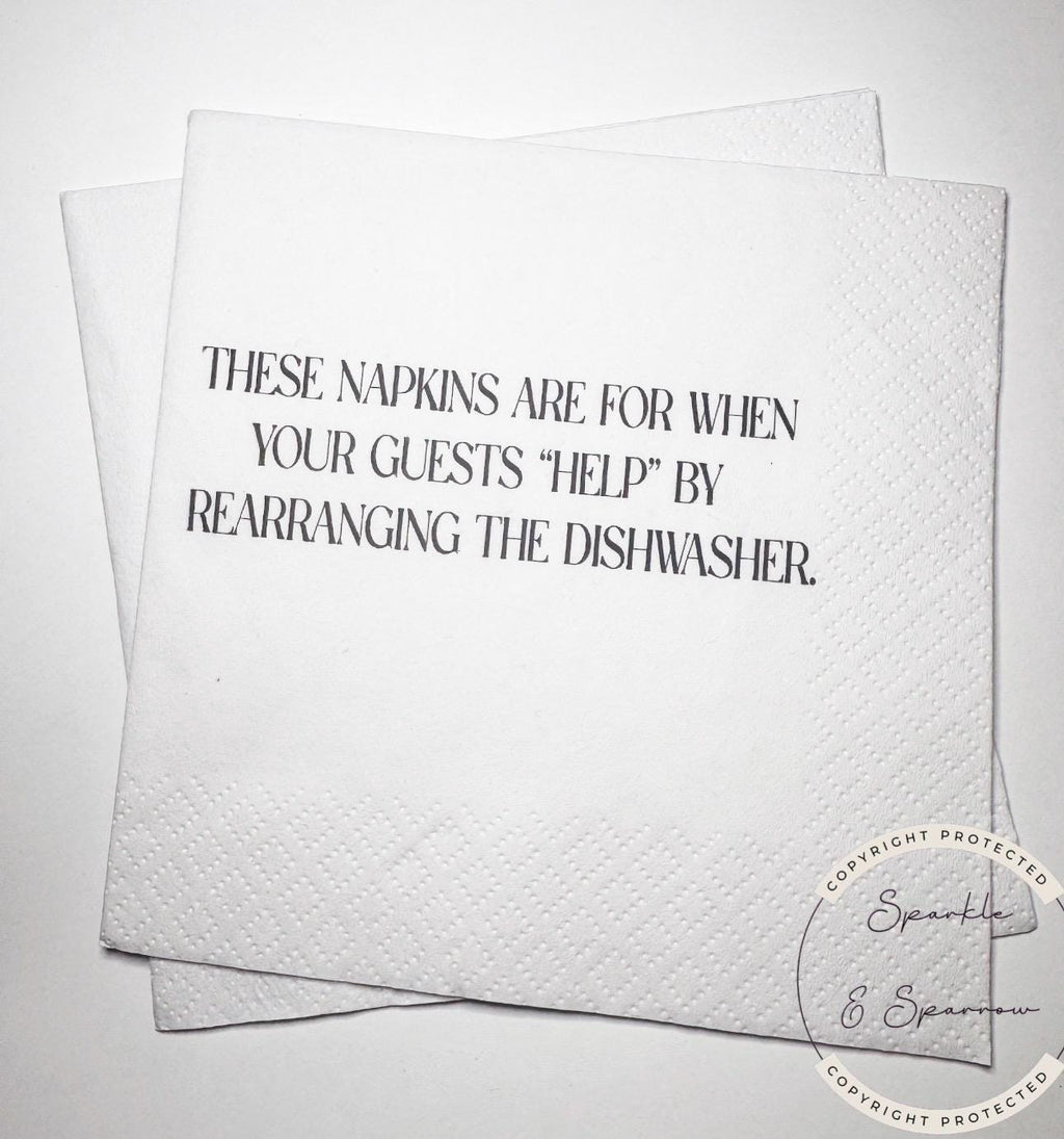 Hostess Gift Holiday Hostess Gift Thanksgiving Napkins Friendsgiving Napkins Christmas Hostess Gift Funny Snarky Cocktail Napkins, Set of 25