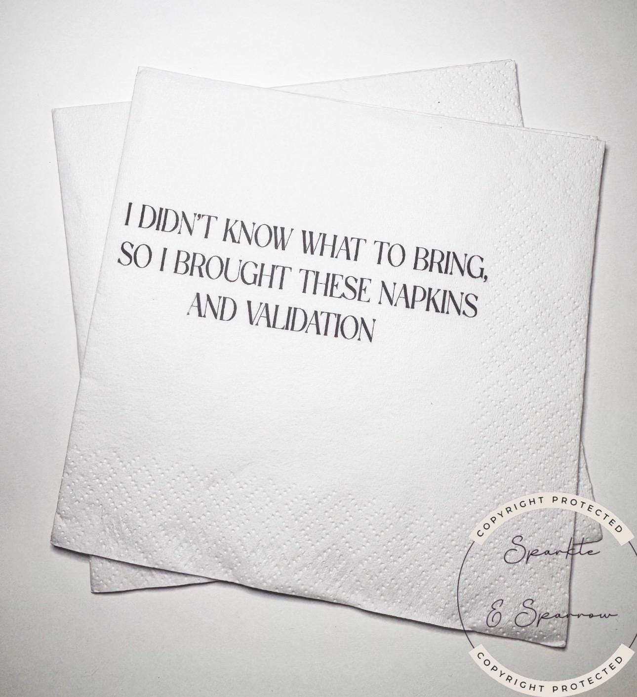 Hostess Gift Holiday Hostess Gift Thanksgiving Napkins Friendsgiving Napkins Christmas Hostess Gift Funny Snarky Cocktail Napkins, Set of 25