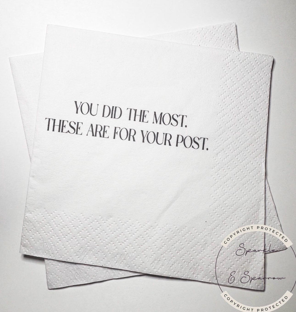 Hostess Gift Holiday Hostess Gift Thanksgiving Napkins Friendsgiving Napkins Christmas Hostess Gift Funny Snarky Cocktail Napkins, Set of 25