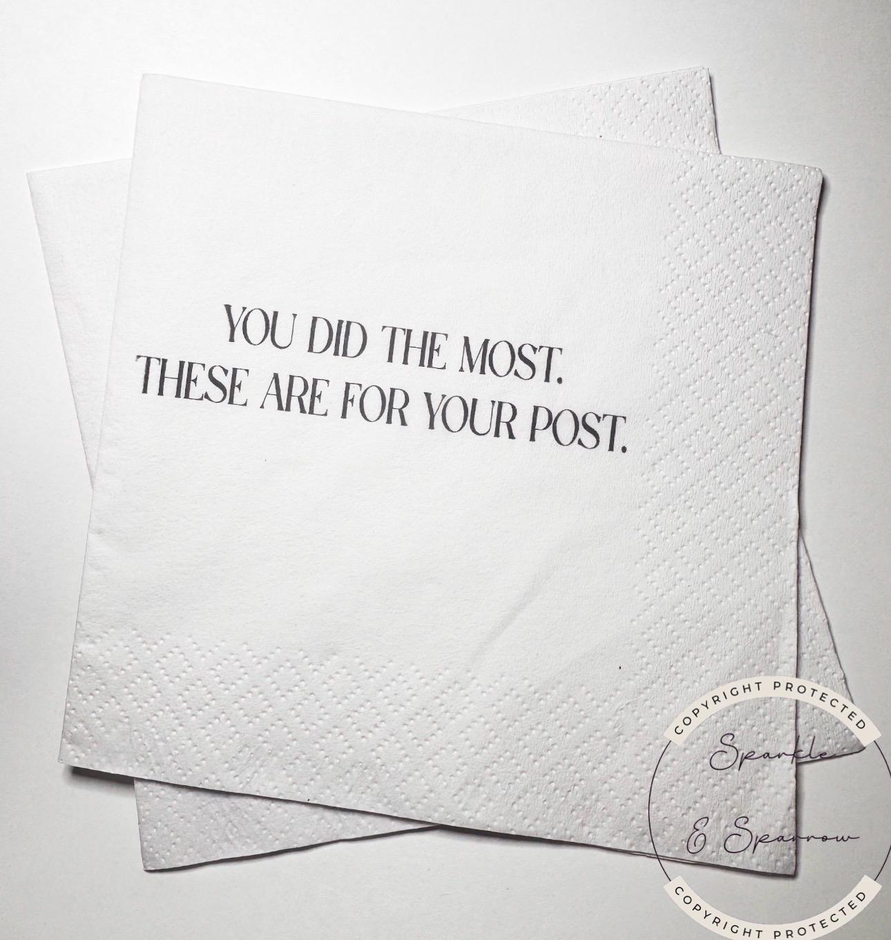 Hostess Gift Holiday Hostess Gift Thanksgiving Napkins Friendsgiving Napkins Christmas Hostess Gift Funny Snarky Cocktail Napkins, Set of 25