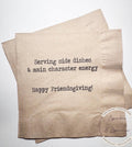 Friendsgiving Napkins Hostess Gift Funny Friends Thanksgiving Friendsgiving 2025 Dinner Party Kraft Cocktail or Dinner Napkins, Set of 25