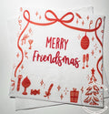 Friendsmas Christmas Party Red Bow Christmas Napkins Very Merry Friendsmas It’s giving Friendsmas Pink Red Christmas Bow Napkins, Set of 25