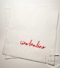 Ciao Bambino Red Bow Italian Baby Shower Ciao Bambino Pink Red Baby Shower Summer Lemon Cocktail, Luncheon or Dinner Napkins Set of 25