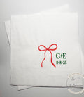 Merry Little Engagement Tis the Season to be Married Christmas Engagement Party Red Bow Bridal Shower Personalized Custom Napkins, Set of 25