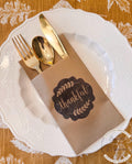 Thanksgiving Dinner Napkin Silverware Holder Thanksgiving Dinner Guest Towel Flatware Holder Place Holder Custom Thanksgiving Table Decor