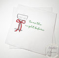 Twas the Night Wedding Rehearsal Dinner Napkins Christmas Rehearsal Dinner December Rehearsal Dinner  Red Bow Cocktail Napkins, Set of 25