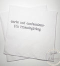Friendsgiving Napkins Hostess Gift Funny Friends Thanksgiving Friendsgiving 2025 Dinner Party Cocktail, Luncheon or Dinner Napkins Set of 25