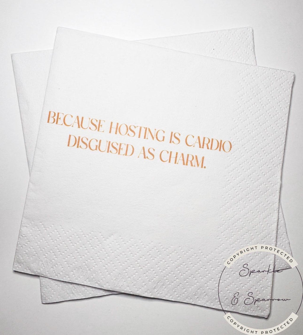 Hostess Gift Holiday Hostess Gift Thanksgiving Napkins Friendsgiving Napkins Christmas Hostess Gift Funny Snarky Cocktail Napkins, Set of 25