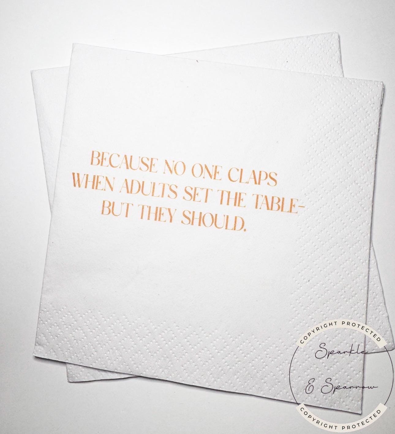 Hostess Gift Holiday Hostess Gift Thanksgiving Napkins Friendsgiving Napkins Christmas Hostess Gift Funny Snarky Cocktail Napkins, Set of 25