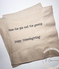 Friendsgiving Napkins Hostess Gift Funny Friends Thanksgiving Friendsgiving 2025 Dinner Party Kraft Cocktail or Dinner Napkins, Set of 25