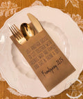 Friendsgiving Napkin Silverware Holder Friendsgiving Dinner Guest Towel Flatware Holder Place Holder Custom Friendsgiving Table Decor