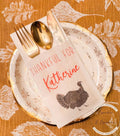 Thanksgiving Dinner Personalized Napkin Silverware Holder Thanksgiving Guest Towel Flatware Holder Place Holder Custom Thanksgiving Decor