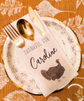 Thanksgiving Dinner Personalized Napkin Silverware Holder Thanksgiving Guest Towel Flatware Holder Place Holder Custom Thanksgiving Decor