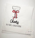 Galentines Day Red Bow Champagne Prosecco Favorite Things Party Galentines Day Gals Brunch Cocktail, Luncheon or Dinner Napkins, Set of 25