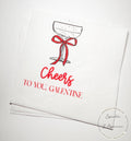 Galentines Day Red Bow Champagne Prosecco Favorite Things Party Galentines Day Gals Brunch Cocktail, Luncheon or Dinner Napkins, Set of 25
