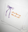 She's Tying the Knot Purple Bow Bridal Shower Personalized Bridal Napkins Purple Bow Wedding Cocktail, Luncheon or Dinner Napkins Set of 25