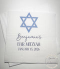 Bar Mitzvah Napkins Personalized Bar Mitzvah Blue Bar Mitzvah Party Decor Personalized Cocktail, Luncheon or Dinner Napkins Set of 25