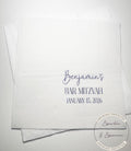 Bar Mitzvah Napkins Personalized Bar Mitzvah Blue Bar Mitzvah Party Decor Personalized Cocktail, Luncheon or Dinner Napkins Set of 25