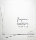 Bar Mitzvah Napkins Personalized Bar Mitzvah Black Bar Mitzvah Party Decor Personalized Cocktail, Luncheon or Dinner Napkins Set of 25