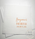 Bar Mitzvah Napkins Personalized Bar Mitzvah Gold Bar Mitzvah Party Decor Personalized Cocktail, Luncheon or Dinner Napkins Set of 25