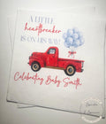A Little Heartbreaker is on His Way Baby Shower Valentine Red Truck Baby Shower Personalized Cocktail, Luncheon or Dinner Napkins Set of 25
