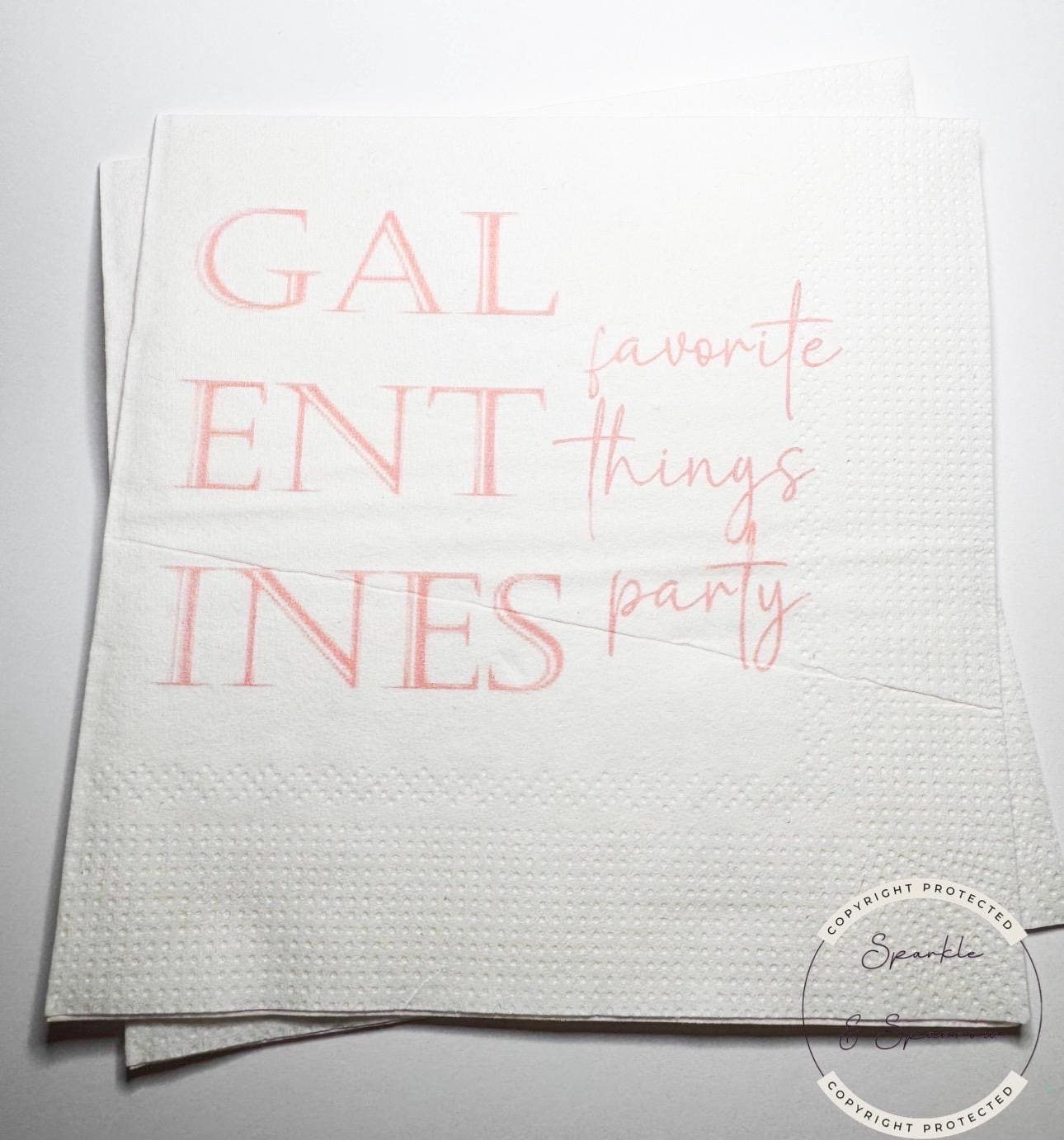 Favorite Things Party Galentines Day Brunch Love My Gals Galentine's Valentines Day Party Cocktail, Luncheon or Dinner Napkins, Set of 25